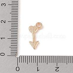 合金エナメルチャーム  ライトゴールド  アローチャーム  ブラック  16x7.5x1.5mm  穴：1.8mm&nbsp;ENAM-Z010-19C-KCG