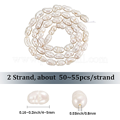 2 Strands Grade A Natural Cultured Freshwater Pearl Strands&nbsp;PEAR-LT0001-13