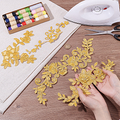 8Pcs 4 Style Computerized Embroidery Polyester Iron on/Sew on Patches&nbsp;DIY-NB0005-58