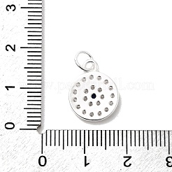 925 Sterling Silver Micro Pave Cubic Zirconia Pendants&nbsp;STER-D309-01G-S