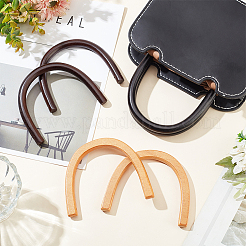 6スタイルの木製U字型バッグハンドル3個  財布交換部品  アーチ  ミックスカラー  9.85~10x11.8~11.95x0.8~1.2cm  穴：3.5~4.5mm  2個/スタイル&nbsp;FIND-PH0010-41
