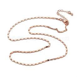 Brass Oval Link Chain Necklaces for Women&nbsp;NJEW-D302-26RG