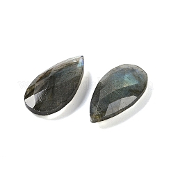 天然石ラブラドライトペンダント  多面カット  ティアドロップ  25x13x6mm  穴：1mm&nbsp;X-G-C140-05J