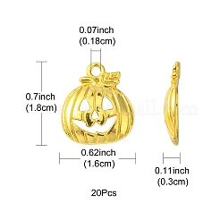 20Pcs Halloween Pumpkin Jack-O'-Lantern Alloy Pendants&nbsp;TIBEP-YW0001-43G