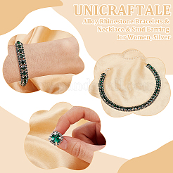 1Set Alloy Rhinestone Bracelets & Necklace & Stud Earring for Women&nbsp;SJEW-UN0001-12A