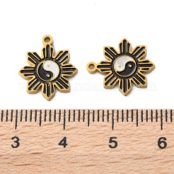 Ion Plating(IP) 304 Stainless Steel Enamel Charms&nbsp;STAS-M102-53G