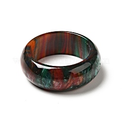 女性のための樹脂無地バンド指リング  カラフル  usサイズ6 3/4(17.1mm)&nbsp;LS-RJEW-C034-01A