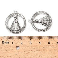 Alloy Rhinestone Pendants&nbsp;FIND-B051-04P