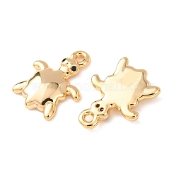 Brass Micro Pave Cubic Zirconia Charms&nbsp;KK-A284-11B-G
