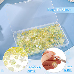 130Pcs 8 Styles Plating Acrylic Beads&nbsp;OACR-TA0004-51A