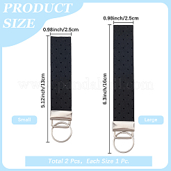 2Pcs Felt Badge Holders Keychain Clasps&nbsp;FIND-CP0004-06B