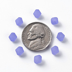 つや消しアクリルビーズ  多面カット  コーン  ライラック  6x5.5mm  穴：1.5mm  約677個/50g&nbsp;X-MACR-S373-61K-04