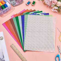 10Pcs 10 Colors Plastic Canvas Sheets for Embroidery&nbsp;DIY-AR0004-72