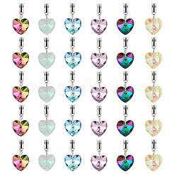 30Pcs 6 Colors Electroplated Glass European Dangle Charms&nbsp;PALLOY-PH01830