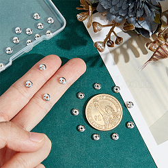25Pcs 925 Sterling Silver Spacer Beads&nbsp;STER-AR0001-25