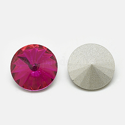 Pointed Back Glass Rhinestone Cabochons&nbsp;RGLA-T086-12mm-09