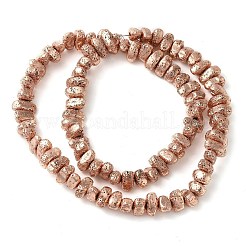 Electroplated Natural Lava Rock Beads Strands&nbsp;G-L606-D02-01E