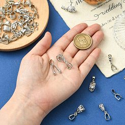 36 個 18 スタイル真鍮アイスピックピンチベイル  プラチナ  9~28.5mm  2個/スタイル&nbsp;KK-CJ0002-82