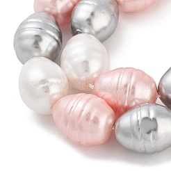 Electroplated Shell Pearl Beads Strands&nbsp;BSHE-H110-01-05