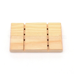 竹石鹸皿  バーソープ用ソープセーバー  長方形  バリーウッド  62.5x106x16mm&nbsp;DJEW-WH0037-41