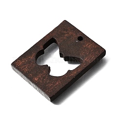 ウッドペンダント  ココナッツブラウン  蝶のチャーム  39.5x29.5x5mm  穴：2.5mm&nbsp;WD-CBA27E8-01G