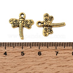 Tibetan Style Dragonfly Alloy Pendants&nbsp;TIBEP-A718-AG-NR