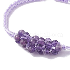 Natural Amethyst Beaded Braided Bead Bracelets&nbsp;BJEW-MZ00253-03