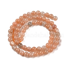 Natural Multi-Moonstone Beads Strands&nbsp;G-J157-6mm-06A-01