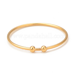 Ion Plating(IP) 304 Stainless Steel Round Beaded Finger Ring for Women&nbsp;RJEW-I096-14G