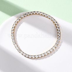 304 Stainless Steel with Clear Cubic Zirconia Link Chain Bracelets for Women&nbsp;BJEW-G754-02G