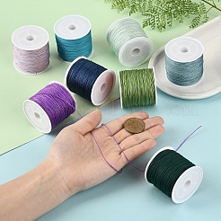 8 Rolls 8 Colors Nylon Braided Cord&nbsp;NWIR-YW0001-13