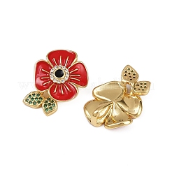 Brass Micro Pave Cubic Zirconia Pendants&nbsp;KK-C095-02G