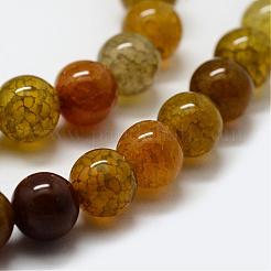 Natural Dragon Veins Agate Beads Strands&nbsp;G-F417-03-6mm