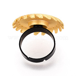Adjustable Alloy & Iron Bezel Cup Ring Base with Rotatable Tray&nbsp;MAK-T012-11G