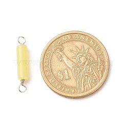 Natural Lemon Jade Connector Charms&nbsp;PALLOY-JF01574-02