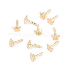 星型真鍮ヘッドピン  おばけ魔女のバロックパール作りに  14KGP本金メッキ  5mm  ヘッド：3.5x3.5mm&nbsp;KK-U051-02G-02