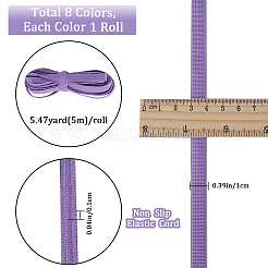 40 Yards 8 Colors Flat Polyester Non-slip Elastic Cord&nbsp;OCOR-GF0003-65