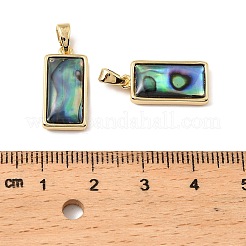 Natural Paua Shell Rectangle Pendants&nbsp;KK-G538-27G