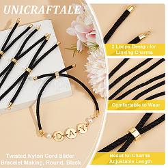 10Pcs Twisted Nylon Cord Slider Bracelet Making&nbsp;MAK-UN0001-54A