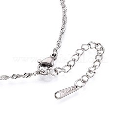 2MM 304 Stainless Steel Singapore Chains Necklaces&nbsp;NJEW-N058-06P