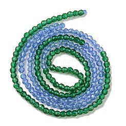 Transparent Gradient Color Glass Beads Strands&nbsp;GLAA-H021-01A-41