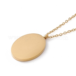 エナメル オーバル 誕生花 ペンダント ネックレス  女性用ゴールデン 304 ステンレススチール ジュエリー  2月のアイリス  15.67~16.26インチ（39.8~41.3cm）&nbsp;STAS-H174-02G-B