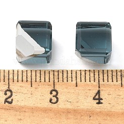 K9ガラス模造オーストリアクリスタルビーズ  穴がない  正方形  士官候補生ブルー  8x8x8mm&nbsp;GLAA-P069-01C-217
