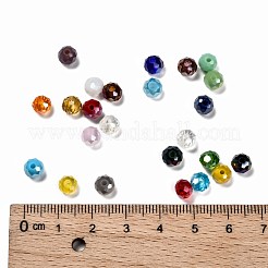 24 Colors Electroplate Glass Beads&nbsp;EGLA-X0006-04B-6mm