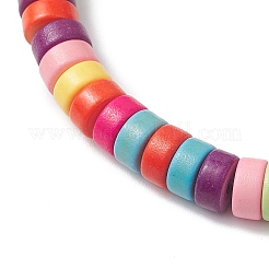 Synthetic Turquoise & Coconut Beads Stretch Bracelets for Women&nbsp;BJEW-JB12527-01