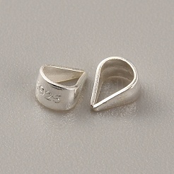 ベールに925スターリングシルバースナップ  メロンシード バックル ペンダントベイル  銀  5x4x2.5mm  内径：3x3mm&nbsp;STER-WH0010-02B-S