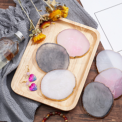 6Pcs 3 Colors Oval Resin Palette&nbsp;MRMJ-PH0001-60