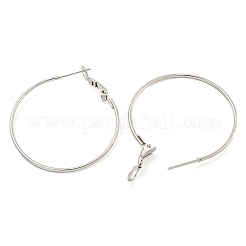 Tarnish Resistant 202 Stainless Steel Hoop Earring&nbsp;EJEW-H003-36P