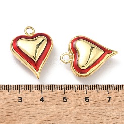 Brass Enamel Pendants&nbsp;KK-C252-08G-B