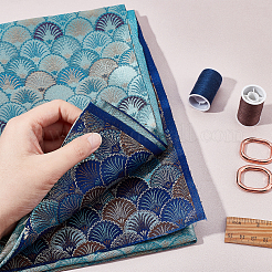 エスニック風刺繡ナイロンリボン  ガーメント生地  片面セクター模様  ミックスカラー  770x0.5mm&nbsp;DIY-WH0326-39